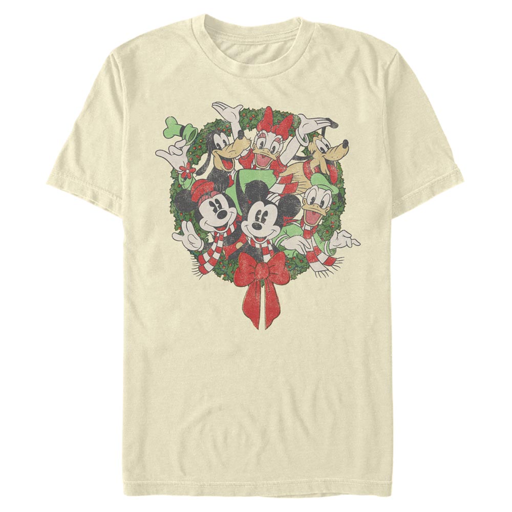 Disney - Mickey Mouse - Photo de groupe Mickey Friends Wreath - Homme T-shirt