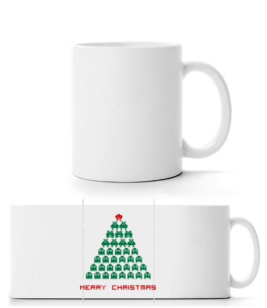 Merry Christmas Pixel Monster · Mug panorama
