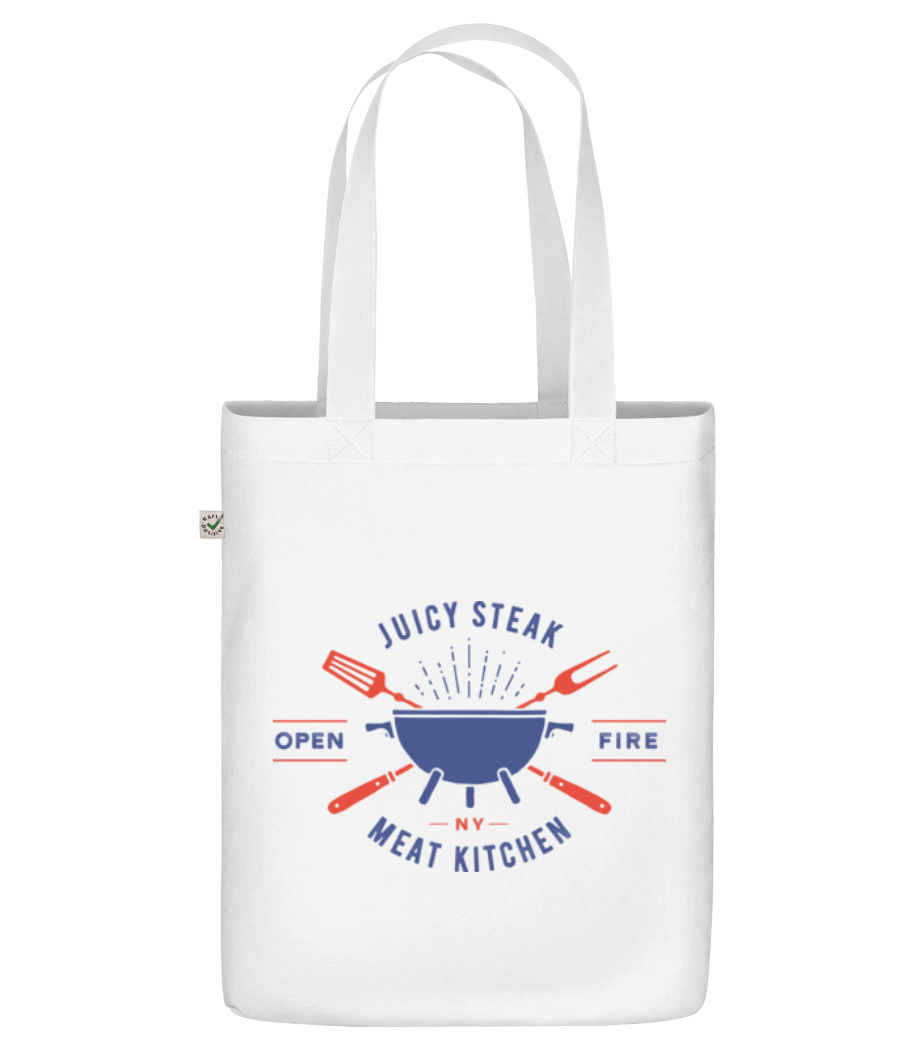 Juicy Steak - Sac en toile bio - Blanc - Devant