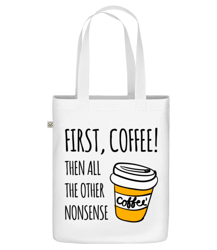 First Coffee · Sac en toile bio