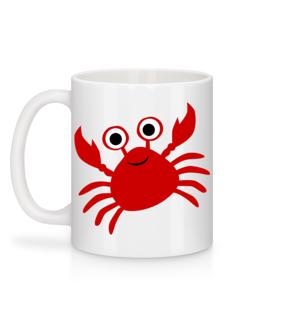 Aperçu: Crabe - Mug en céramique blanc - Blanc - Derrière