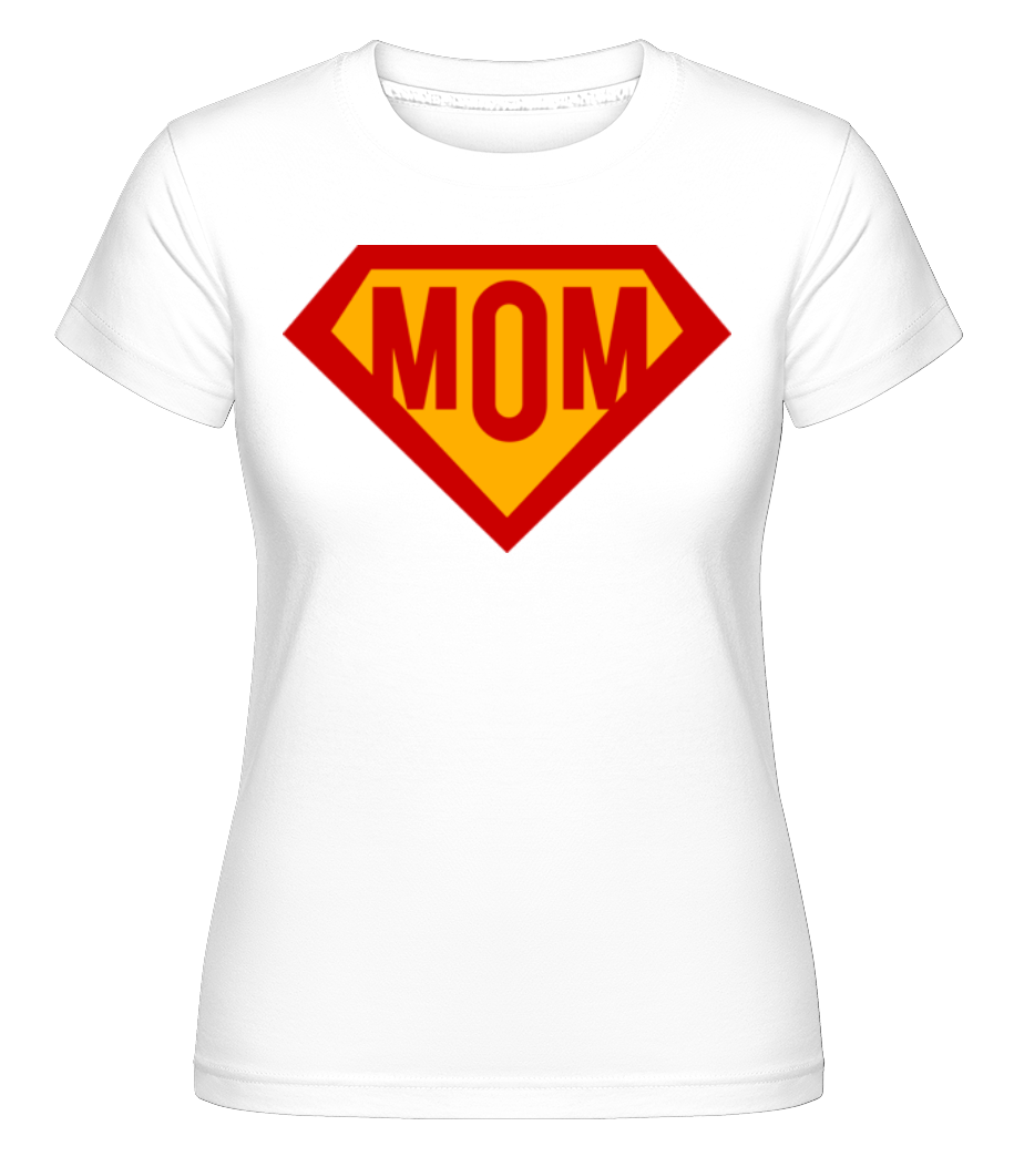 Aperçu: Mom Superhero -  T-shirt Shirtinator femme - Blanc - Devant
