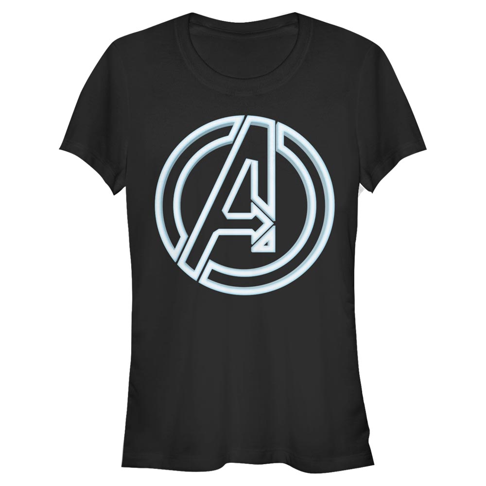 Marvel - Logo Avengers Glow Icon - Femme T-shirt - Noir - Devant
