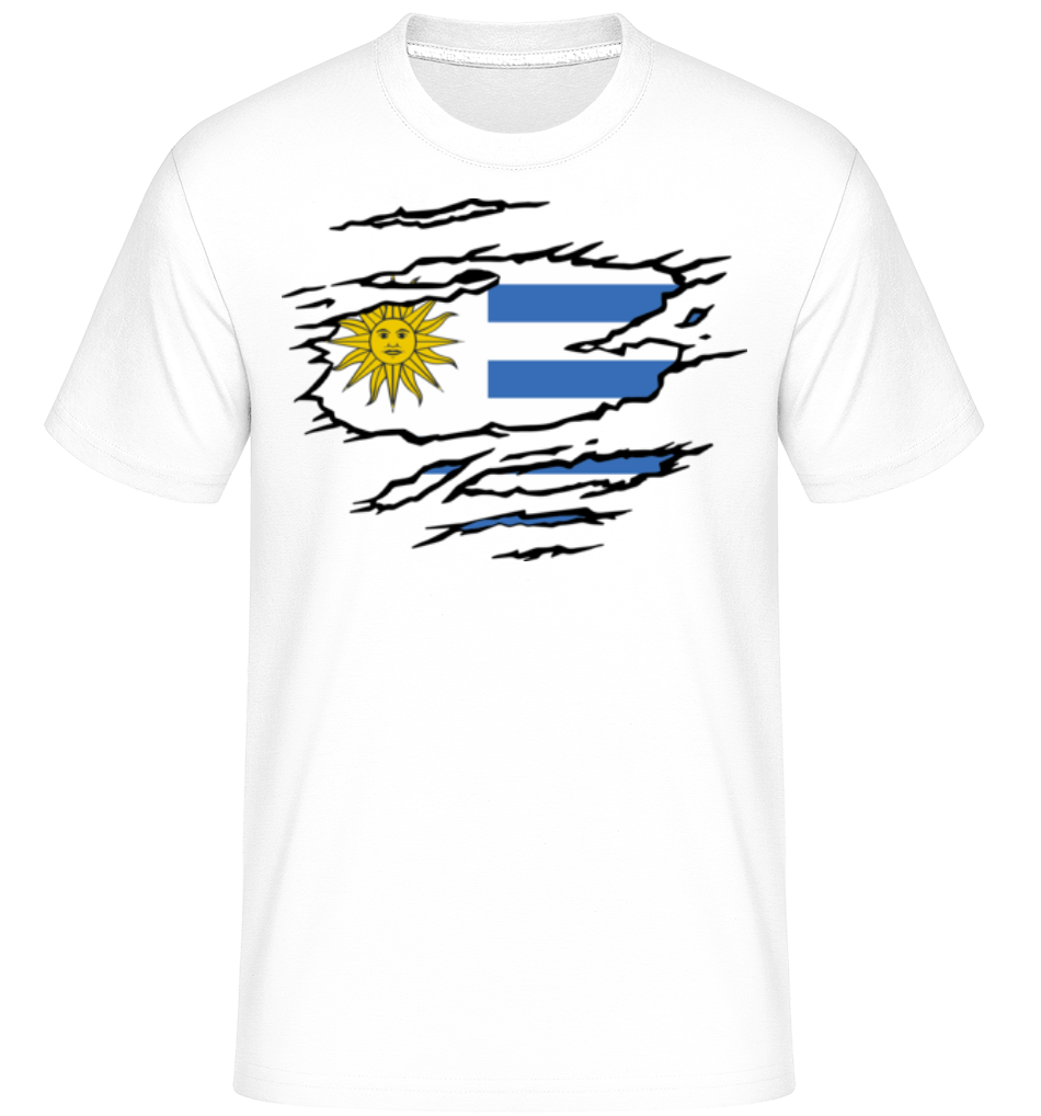 Drapeau déchiré Uruguay ·  T-Shirt Shirtinator homme