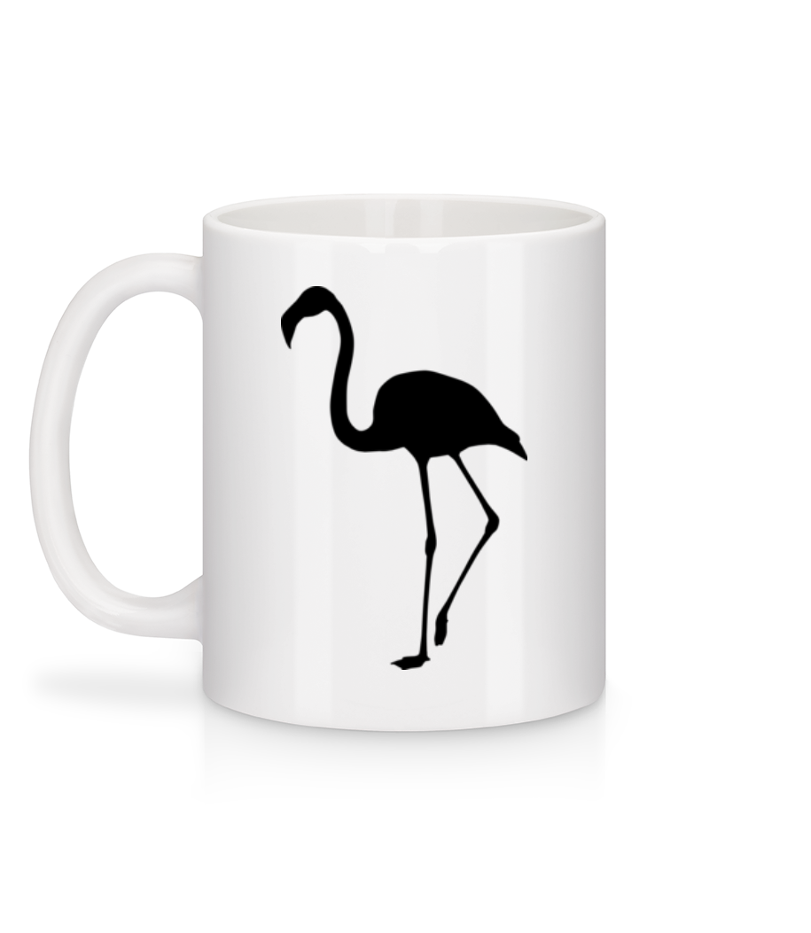 Ombre De Flamant - Mug en céramique blanc - Blanc - Derrière