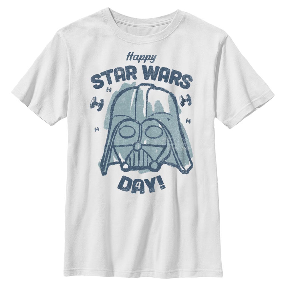 Vorschau: Star Wars - The Mandalorian - Darth Vader Day Of Reckoning - Kinder T-Shirt - Weiß - Vorne