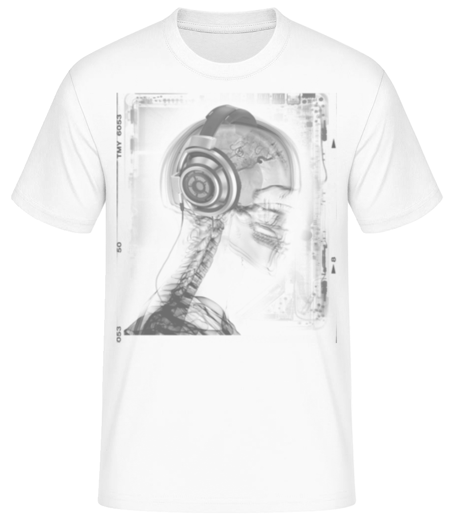 Aperçu: Musique Squelette - T-shirt standard Homme - Blanc - Devant