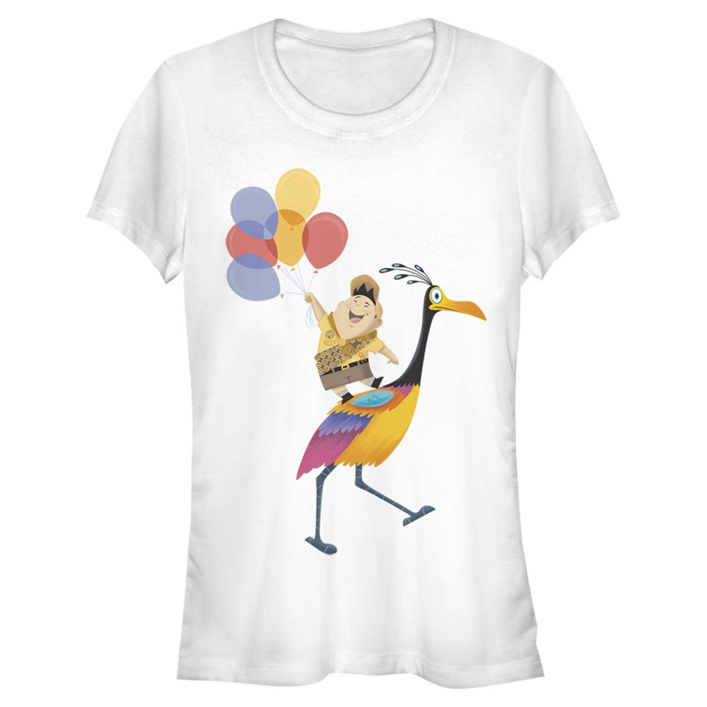 Aperçu: Pixar - Là-haut - Russell & Kevin Kevin's Feathers - Femme T-shirt - Blanc - Devant