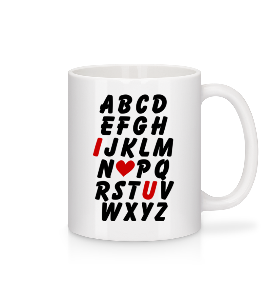 Love Alphabet · Mug en céramique blanc