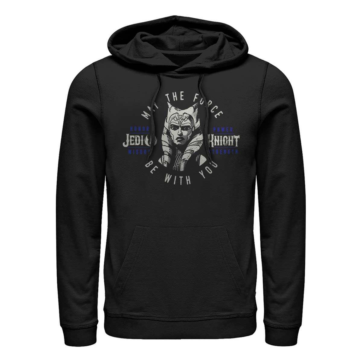 Vorschau: Star Wars - The Clone Wars - Ahsoka The Grey One - Unisex Hoodie - Schwarz - Vorne