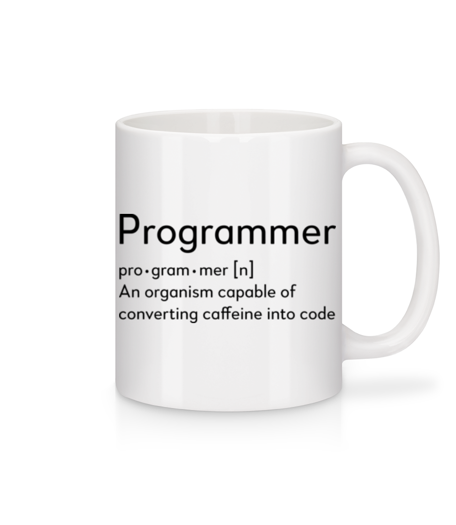 Programmer Definition · Mug en céramique blanc