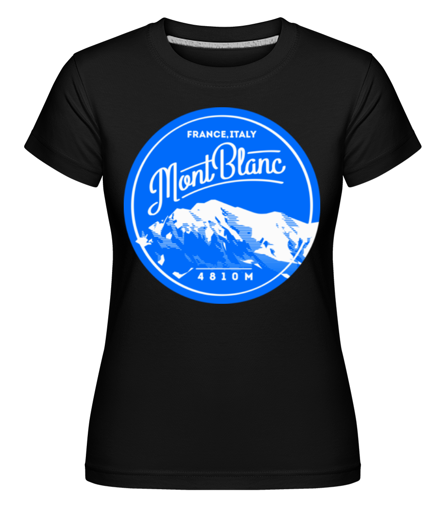 Aperçu: Mont Blanc Mountain -  T-shirt Shirtinator femme - Noir - Devant