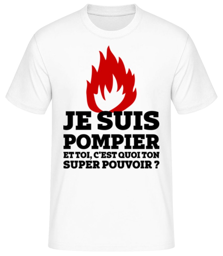 Aperçu: Je Suis Pompier - T-shirt standard Homme - Blanc - Devant