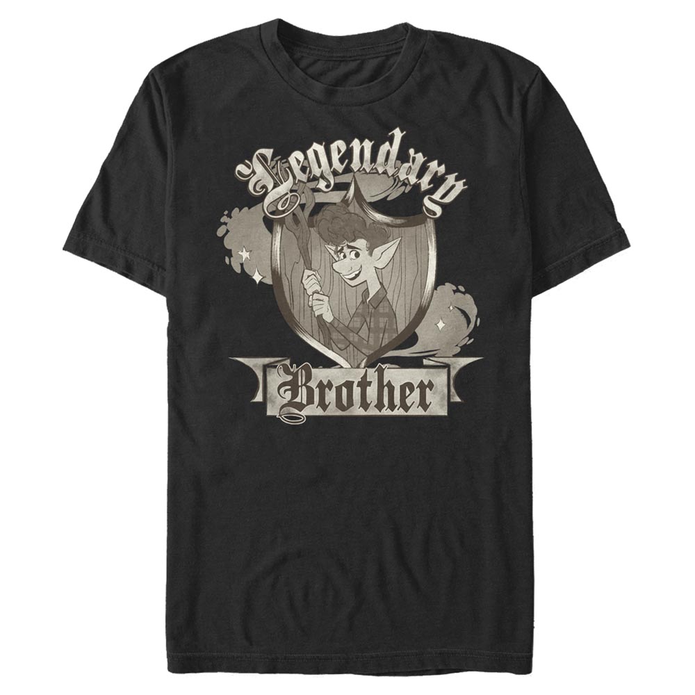 Aperçu: Pixar - En avant - Ian Legendary Lil Brother - Homme T-shirt - Noir - Devant