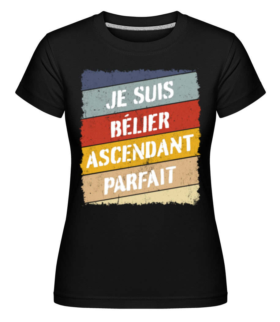 Je Suis Bélier Style Rétro ·  T-shirt Shirtinator femme