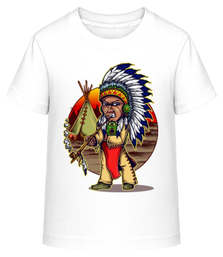 Indien Fumant - T-shirt shirtinator Enfant - Blanc - Devant