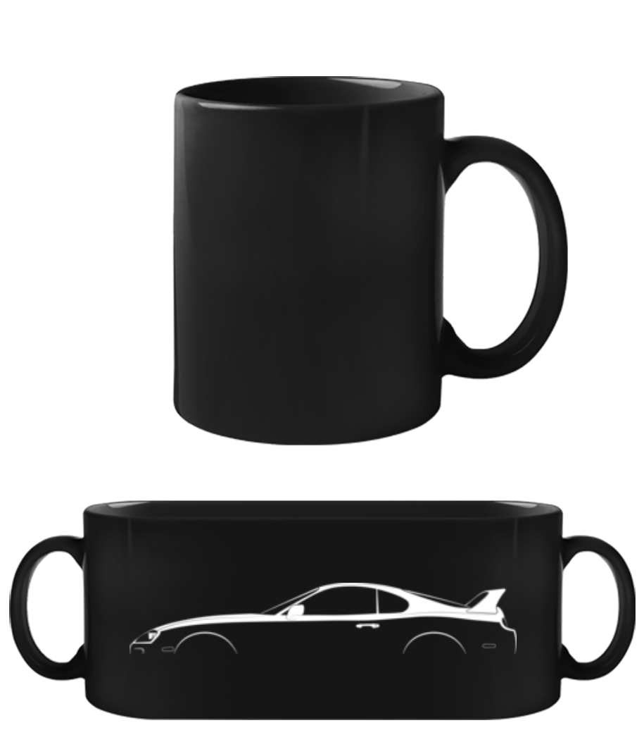 'Toyota Supra A80' Silhouette · Tasse Noire