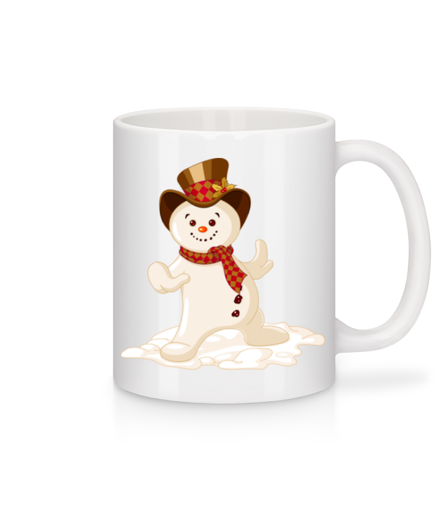 Bonhomme De Neige Avec Chapeau · Mug en céramique blanc