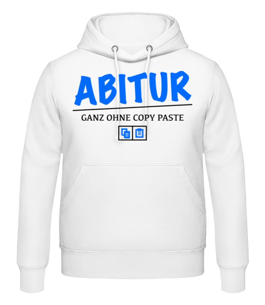 Abitur - Ganz Ohne Copy Paste - Männer Hoodie - Weiß - Vorne