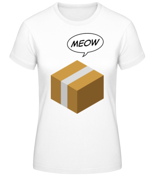 Cat In A Box - T-shirt standard Femme - Blanc - Devant
