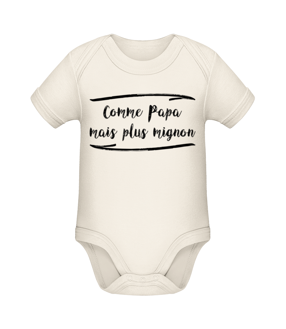 Comme Papa Mais Mignon · Body manches courtes bio