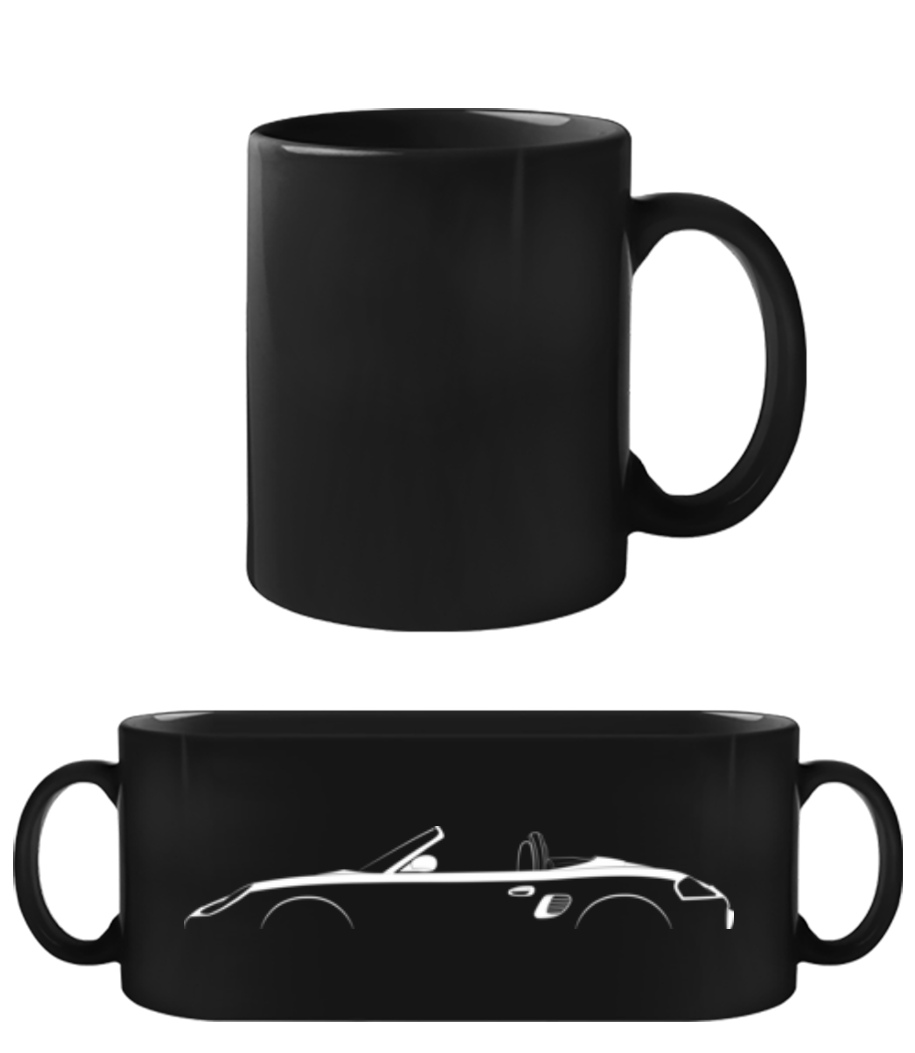 Aperçu: 'Porsche Boxster (986)' Silhouette - Tasse Noire - Noir - Devant