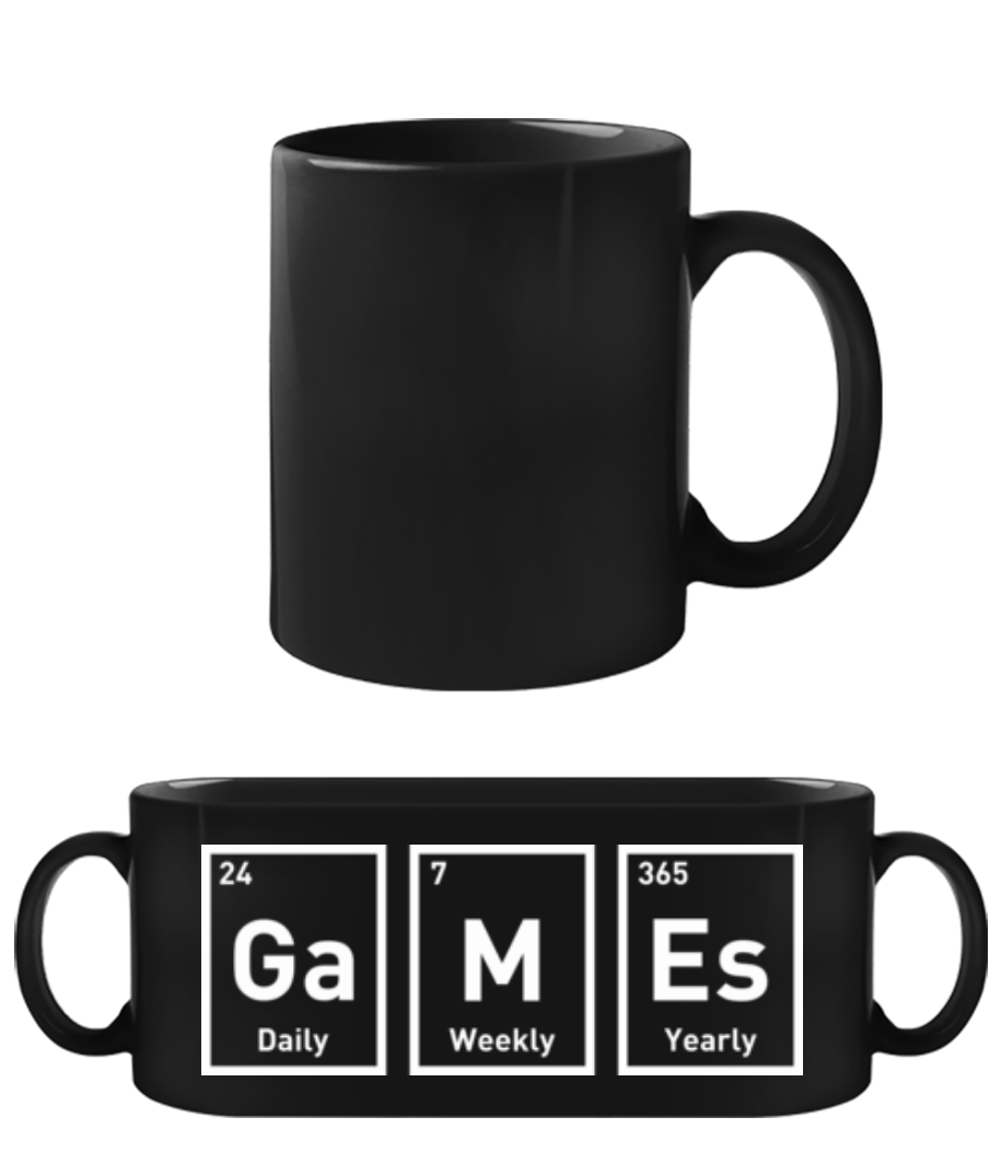 Games Periodic Design · Tasse Noire