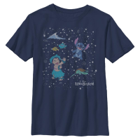 Disney Classics - Lilo & Stitch - Lilo & Stitch Constelation Lilo Stitch - Kids T-Shirt - Navy - Front Disney Classics - Lilo & Stitch - Lilo & Stitch Constelation Lilo Stitch - Kids T-Shirt - Navy - Front