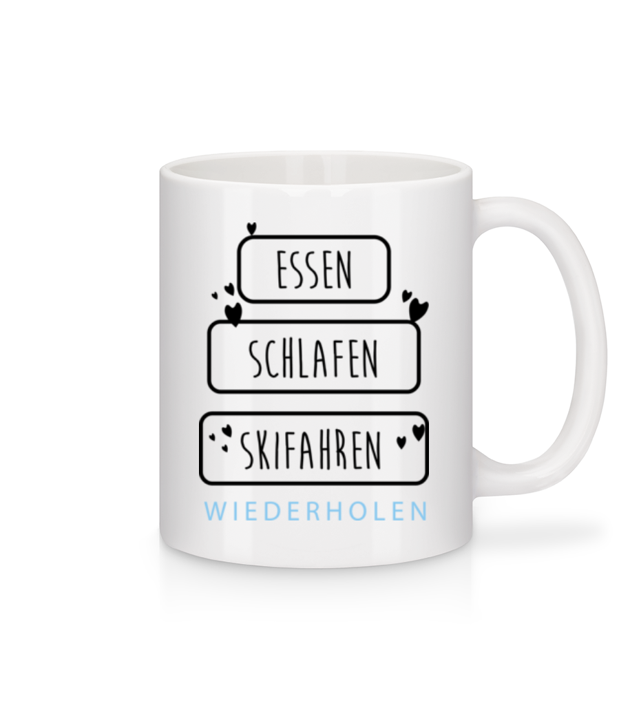 Essen Schlafen Skifahren · Tasse