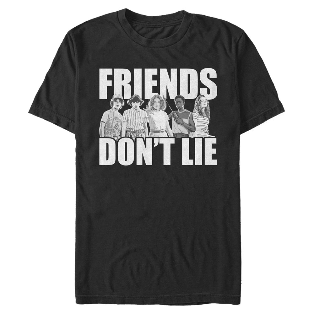 Netflix - Stranger Things - Photo de groupe Cast Friends Don't Lie - Homme T-shirt