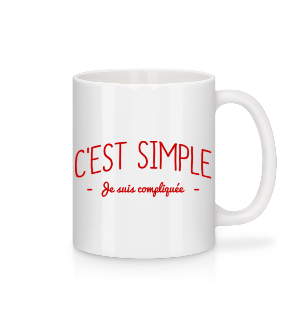 C'est Simple, Je Suis Compliquée · Mug en céramique blanc