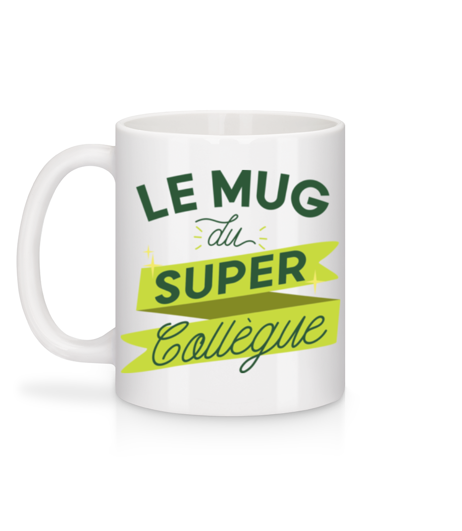 Aperçu: Le Mug Du Super Collègue - Mug en céramique blanc - Blanc - Derrière