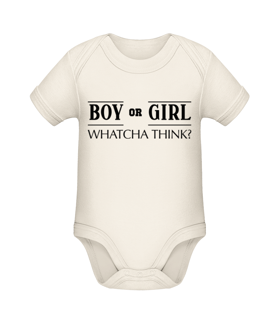Boy Or Girl - Whatcha Think? Black/White · Body manches courtes bio