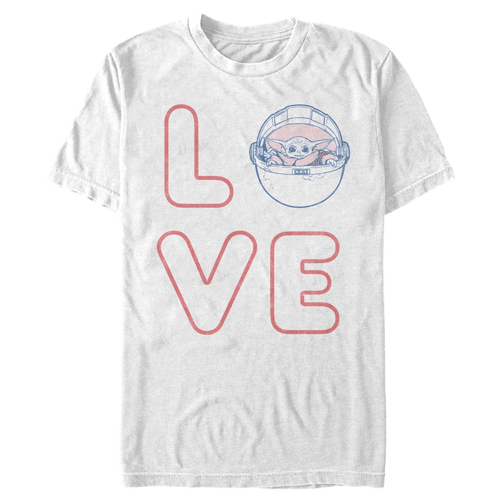 Star Wars - The Mandalorian - Grogu Love Stacked - Valentine's Day - Homme T-shirt