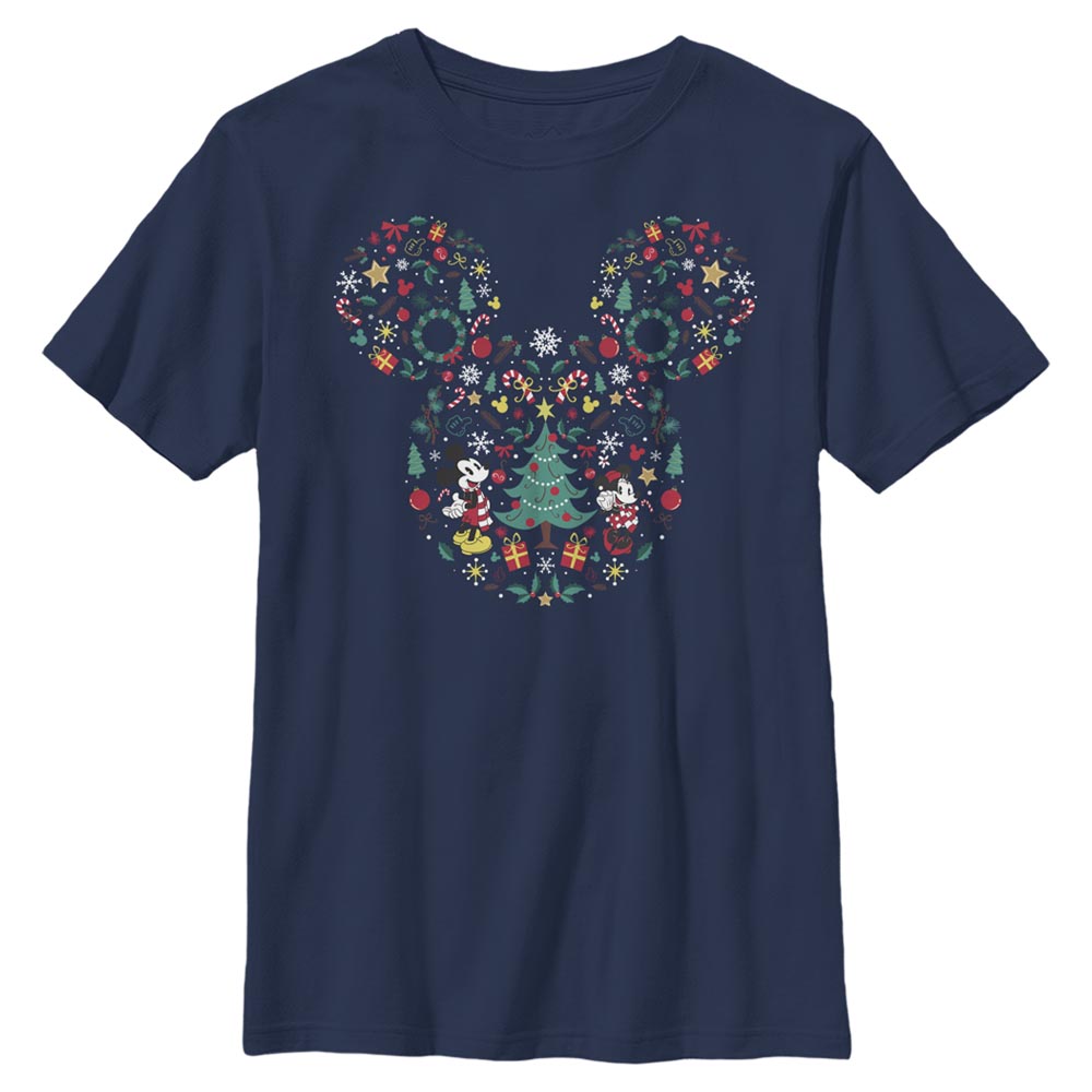 Disney Classics - Mickey Mouse - Mickey Mouse Icon Ear Fill - Enfant T-shirt - Bleu marine - Devant