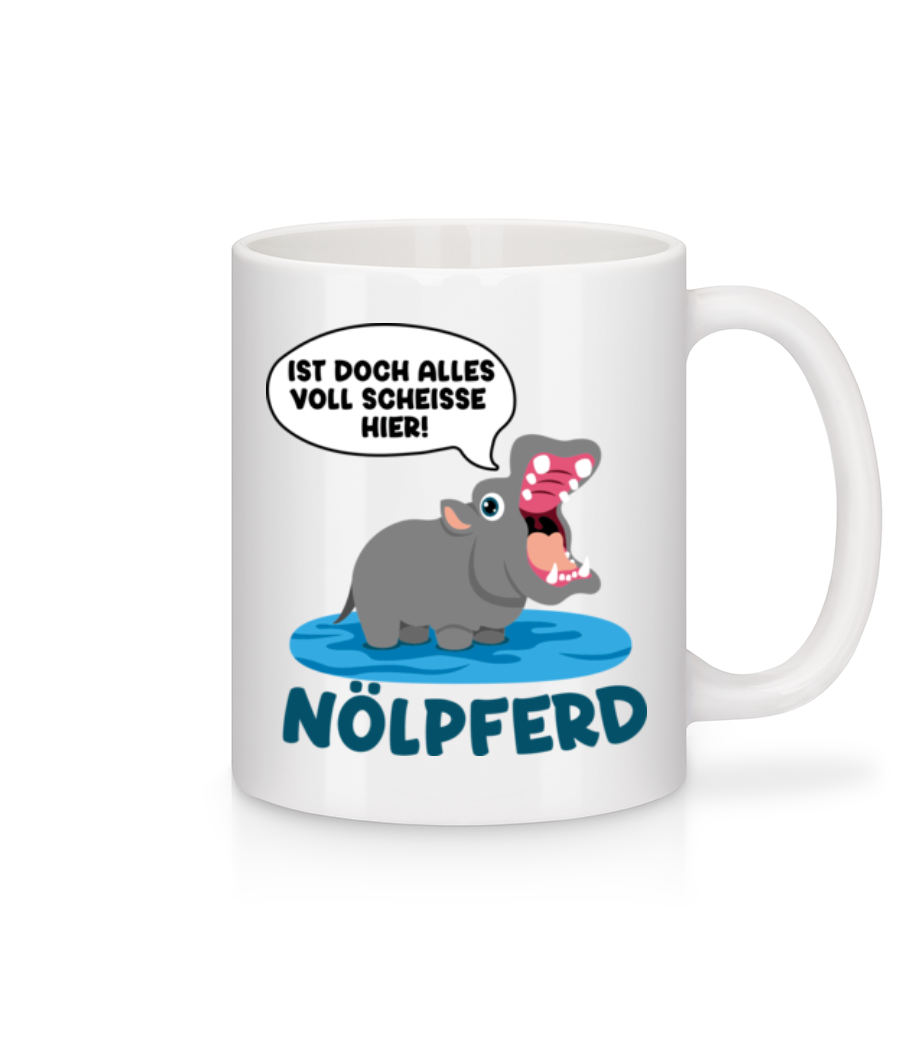 Vorschau: Nölpferd - Tasse - Weiß - Vorne