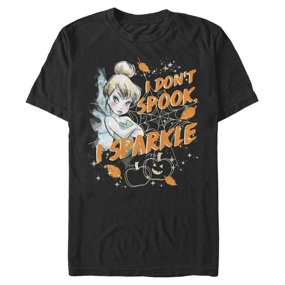 Aperçu: Disney - Peter Pan - Tinker Bell Sparkle not Spook - Halloween - Homme T-shirt - Noir - Devant