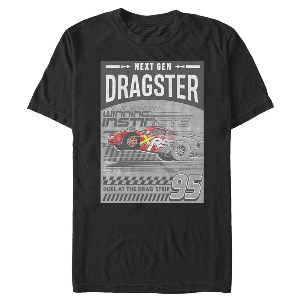 Aperçu: Pixar - Cars - Skupina Dragster Gen - Homme T-shirt - Noir - Devant
