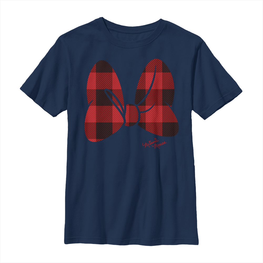 Disney Classics - Mickey Mouse - Minnie Mouse Plaid Bow - Enfant T-shirt