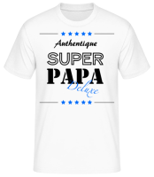 Super Papa Deluxe - T-shirt standard Homme - Blanc - Devant