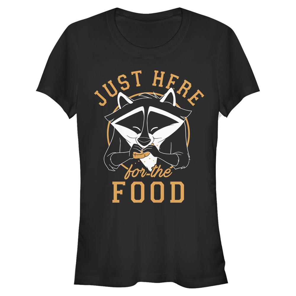 Aperçu: Disney - Pocahontas - Meeko Here For Food - Femme T-shirt - Noir - Devant