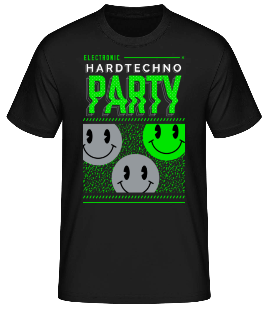 Hardtechno Party - T-shirt standard Homme - Noir - Devant