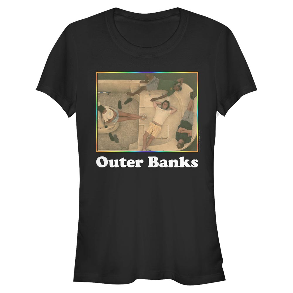 Aperçu: Netflix - Outer Banks - Skupina Classic - Femme T-shirt - Noir - Devant