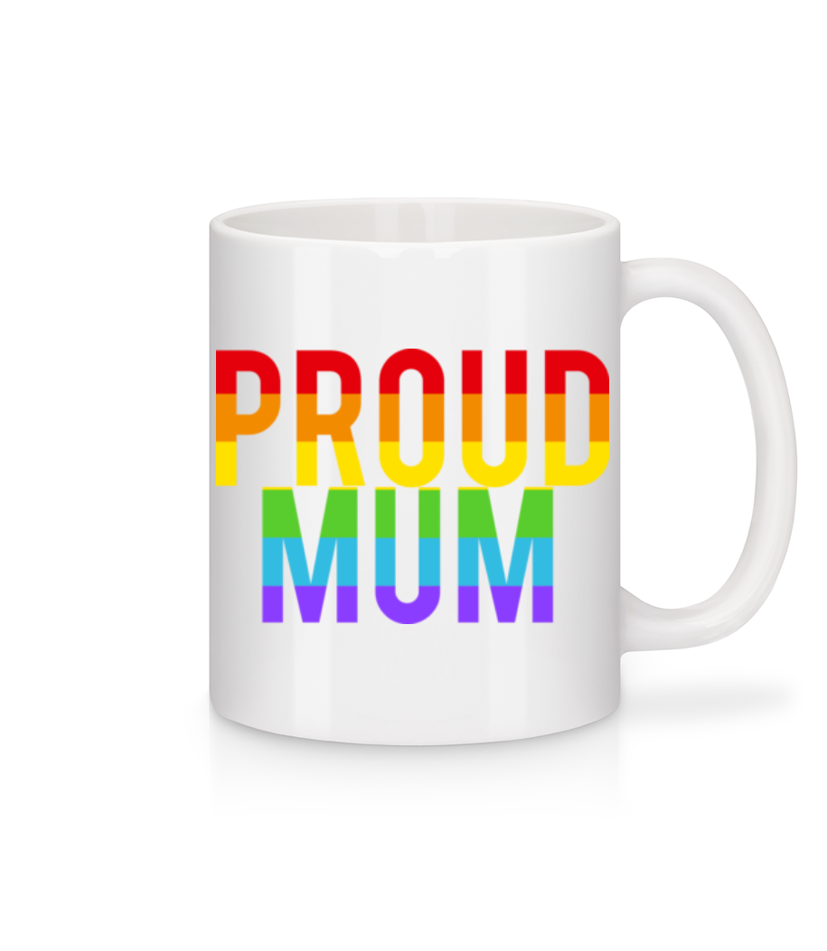 Proud Mum Rainbow · Mug en céramique blanc