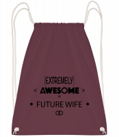 Awesome Future Wife - Sac à dos Drawstring - Bordeaux - Vorn