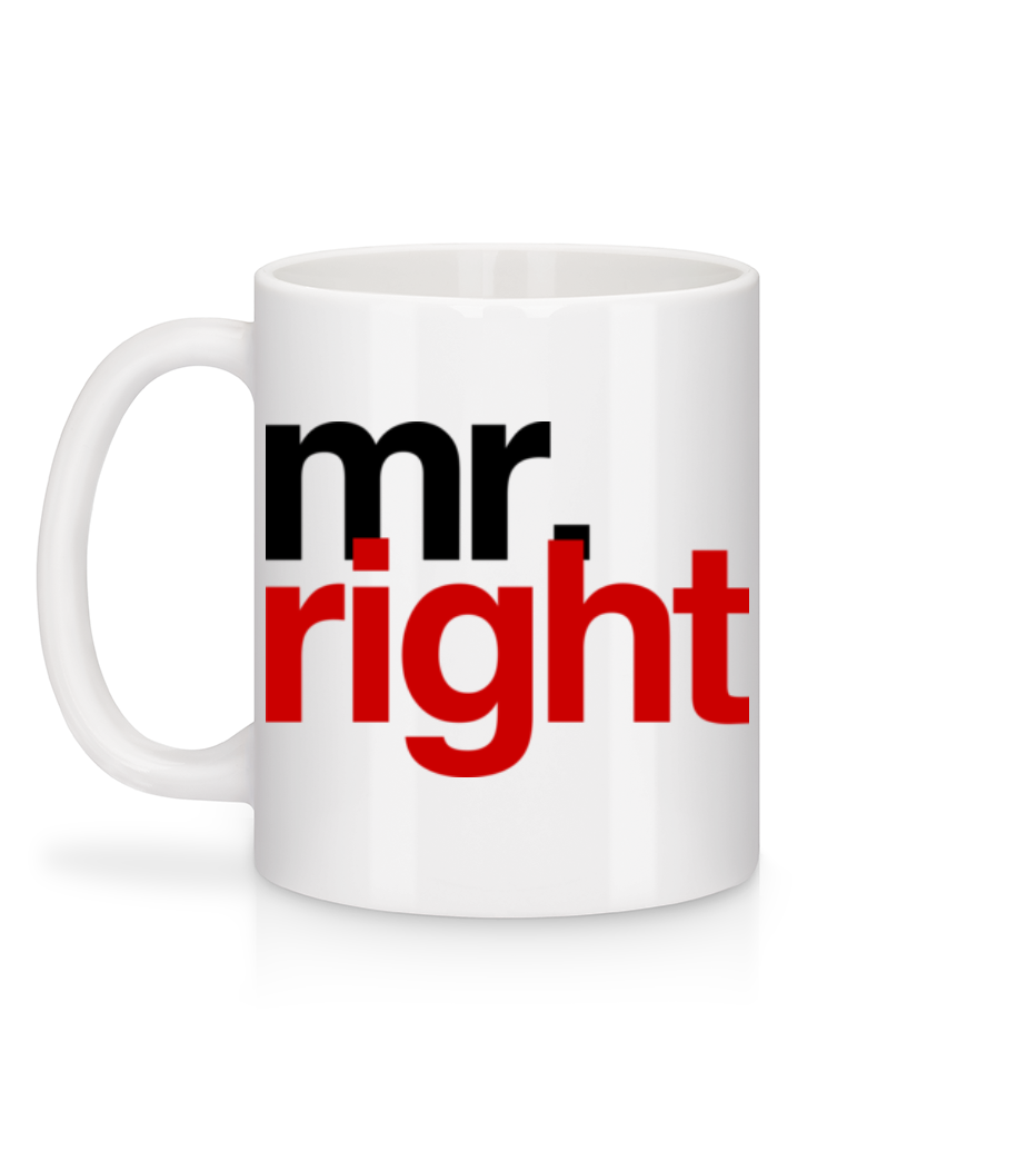 Aperçu: Mr. Right Logo - Mug en céramique blanc - Blanc - Derrière