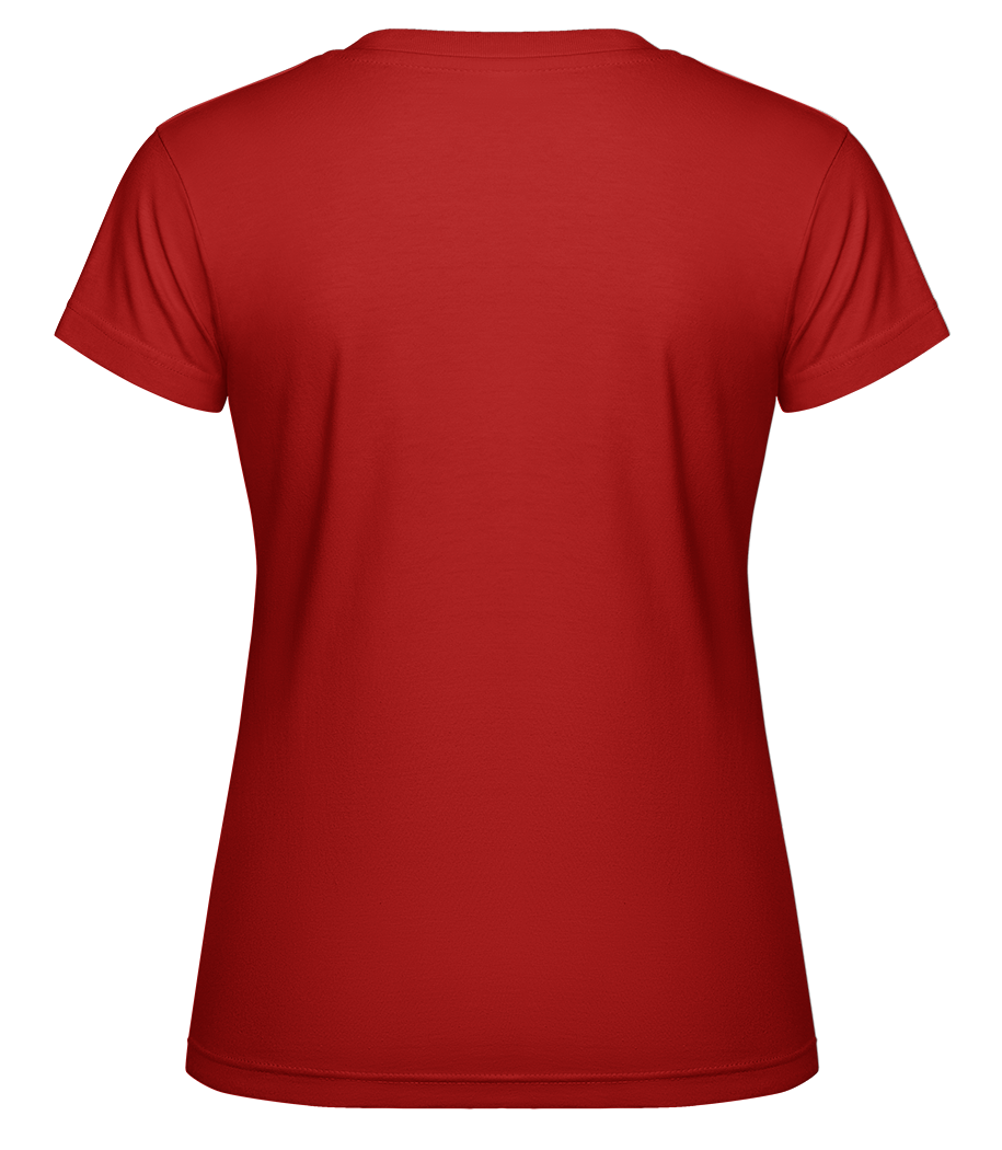 Aperçu: Polygon Raton Laveur -  T-shirt Shirtinator femme - Rouge - Derrière
