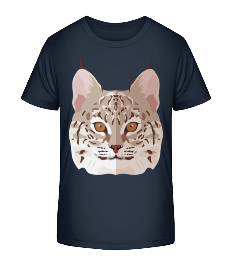 Chat Haret Comic Ombre - T-shirt bio Enfant Stanley Stella 2.0 - Bleu marine - Devant