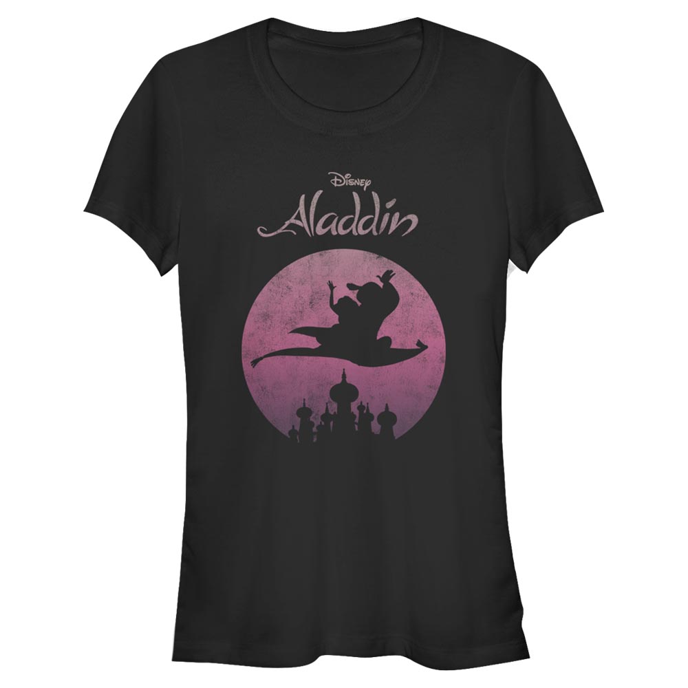 Aperçu: Disney - Aladin - Aladdin & Jasmine Flying High - Femme T-shirt - Noir - Devant