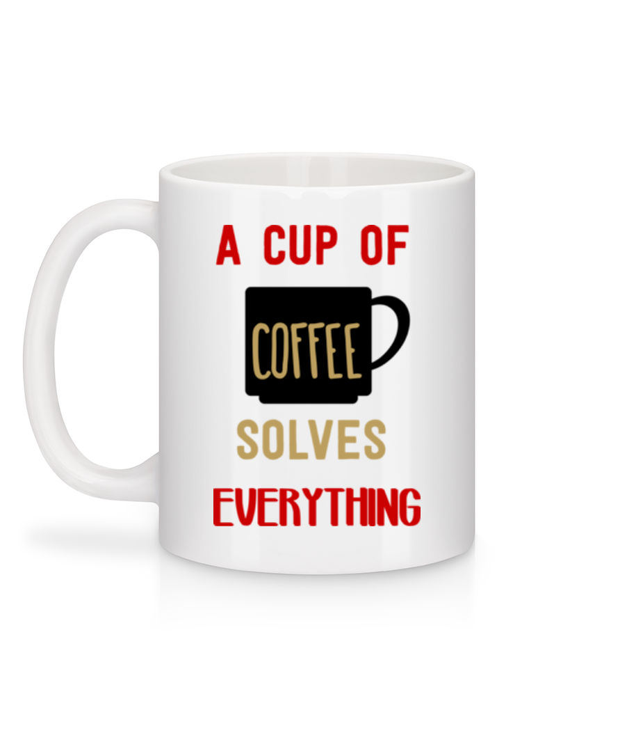 Aperçu: A Cup Of Coffee - Mug en céramique blanc - Blanc - Derrière
